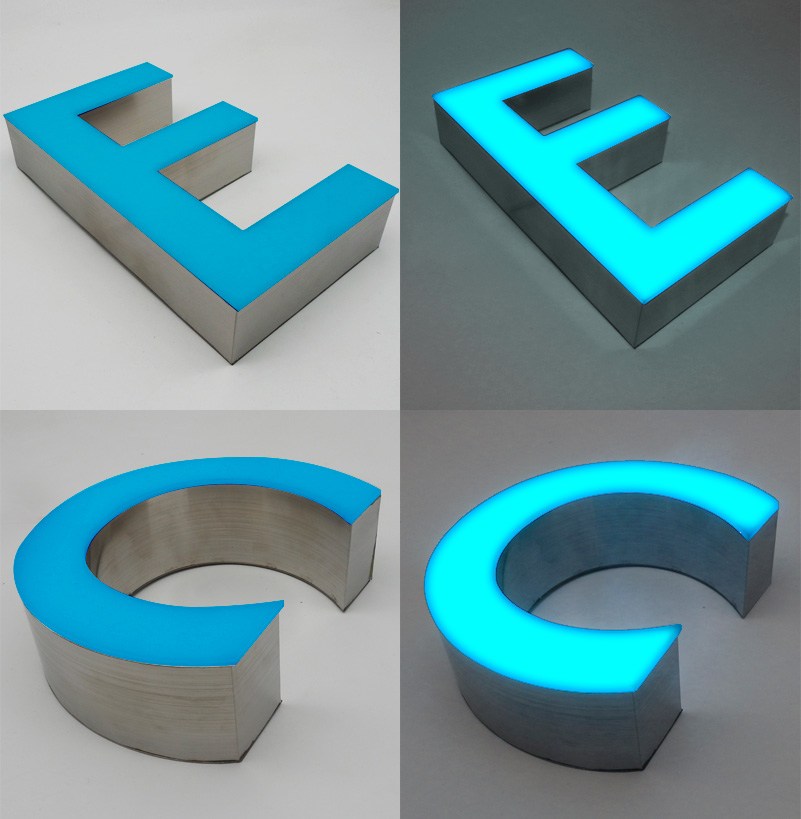 channel letters aluminum side with methacrylate front z0012yb 5